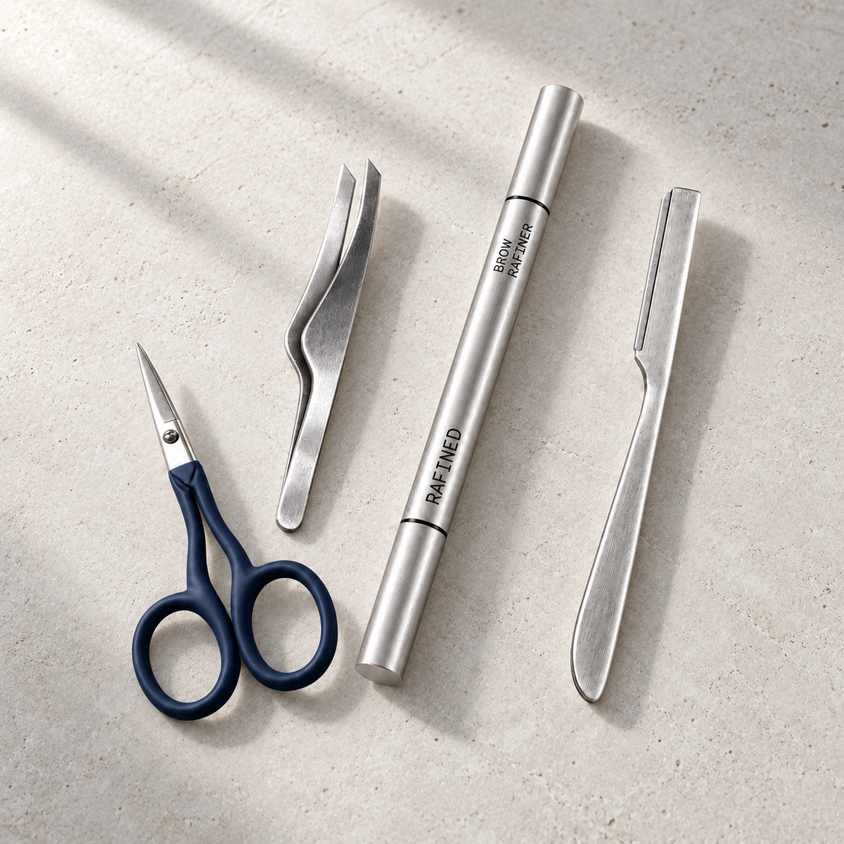 All four Rafined tools on a limestone tabletop