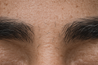A FEW HAIRS IN THE MIDDLE
